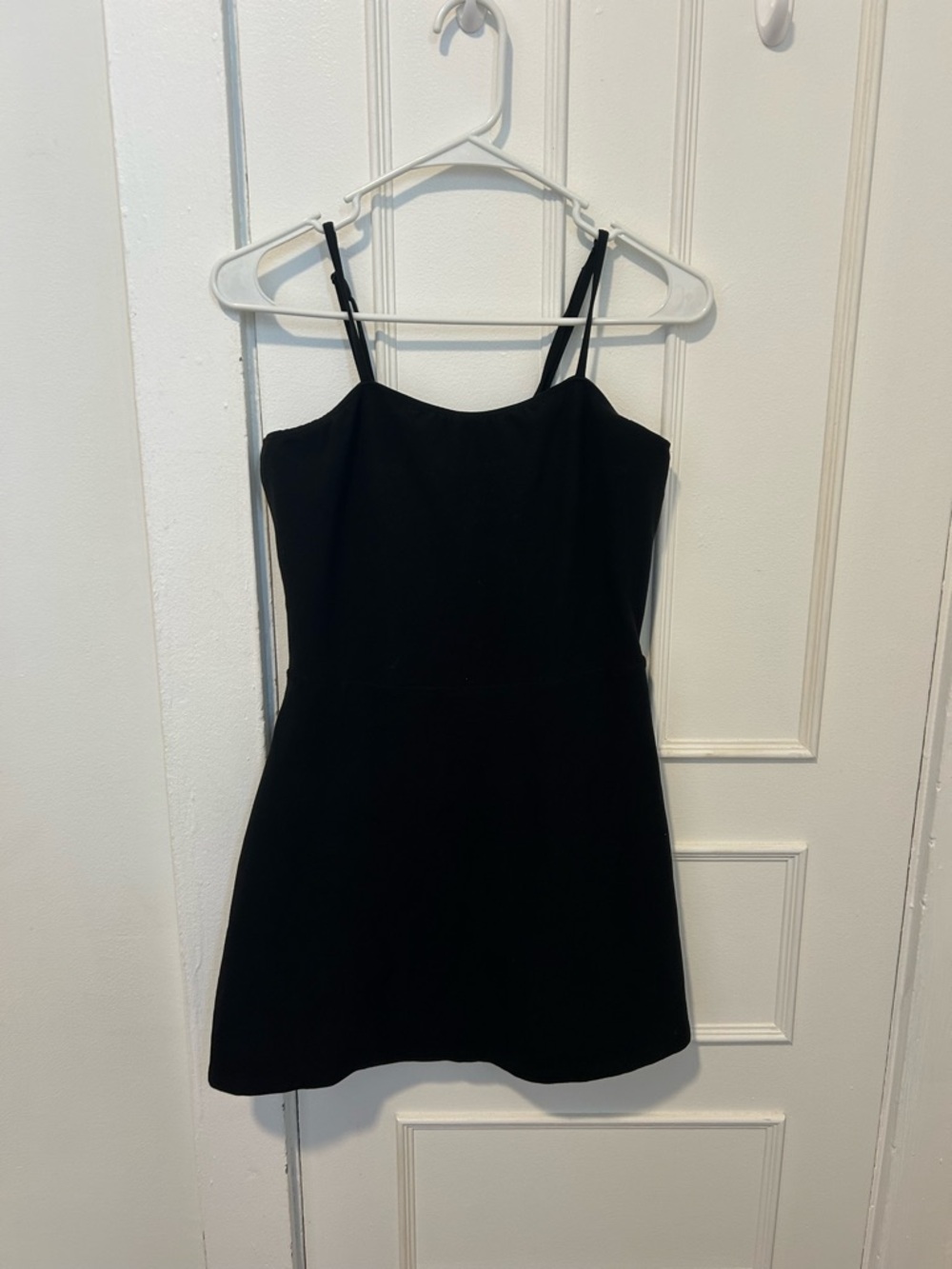 ALO Yoga Black Mini Dress with Spaghetti Straps - Picture 3 of 5